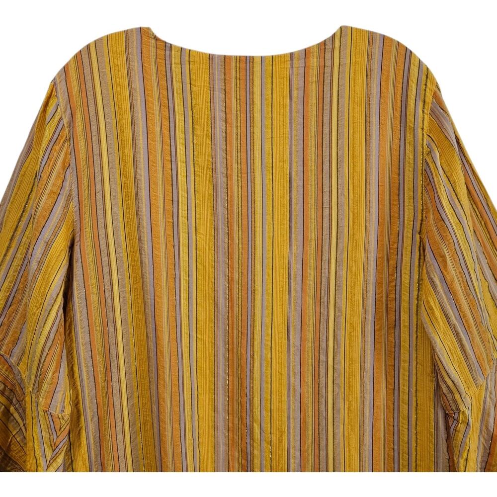 HOUSE OF HARLOW 1960 Revolve L Makena Dress Striped 3/4 Bell Sleeve Drawstring - Picture 9 of 12